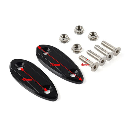 Block Off Base Plates for Kawasaki ZX6R Ninja (2009–2012) - Black