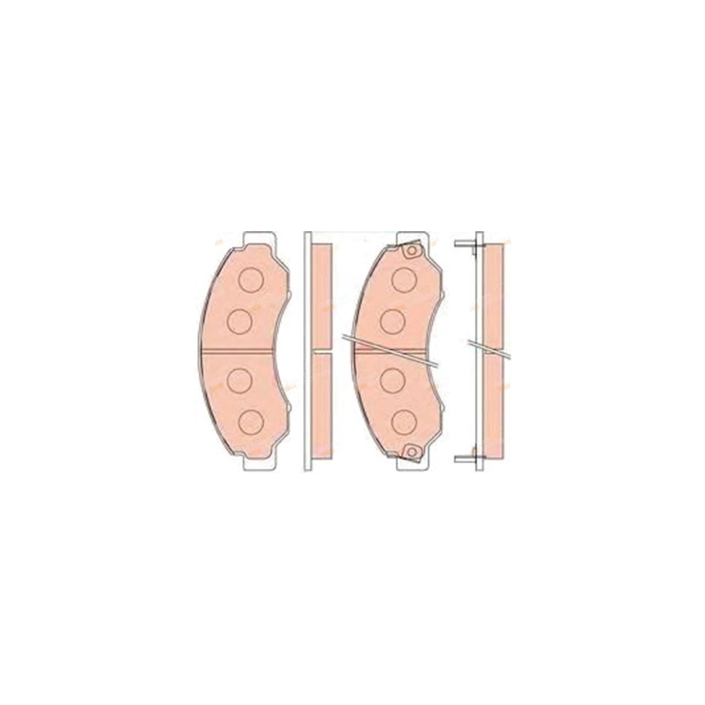 Front Disc Brake Pad Set for Nissan Civilian Bus (1999–2010)