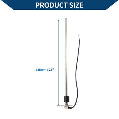 Fuel Sending Unit and Gauge Kit 0-190 Ohm 25" for Boat Car Truck
