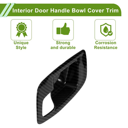 Interior Door Handle Bowl Cover Trim for Dodge Charger (2011-2021) 5 x ABS