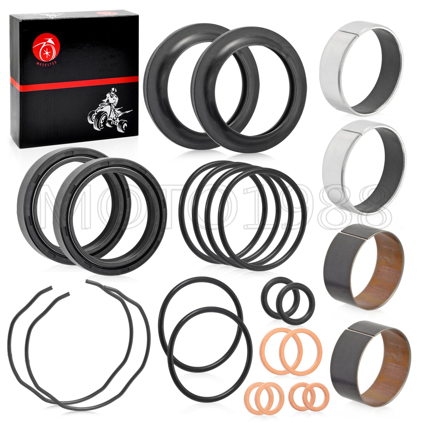 Fork Bushing Dust Oil Seals Kit for Suzuki GSX-R600 GSX-R750 GSF1200 (2001–2008)