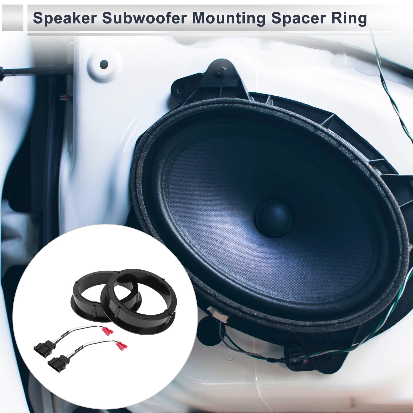 Set of 2 Speaker Spacer Rings for VW Golf (6.5")