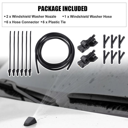 Set of 2 Windshield Washer Nozzles No. 85381-12300 for Toyota 4Runner