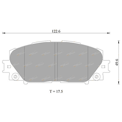 Front Disc Brake Pads Set for Toyota Yaris (2005–2019)