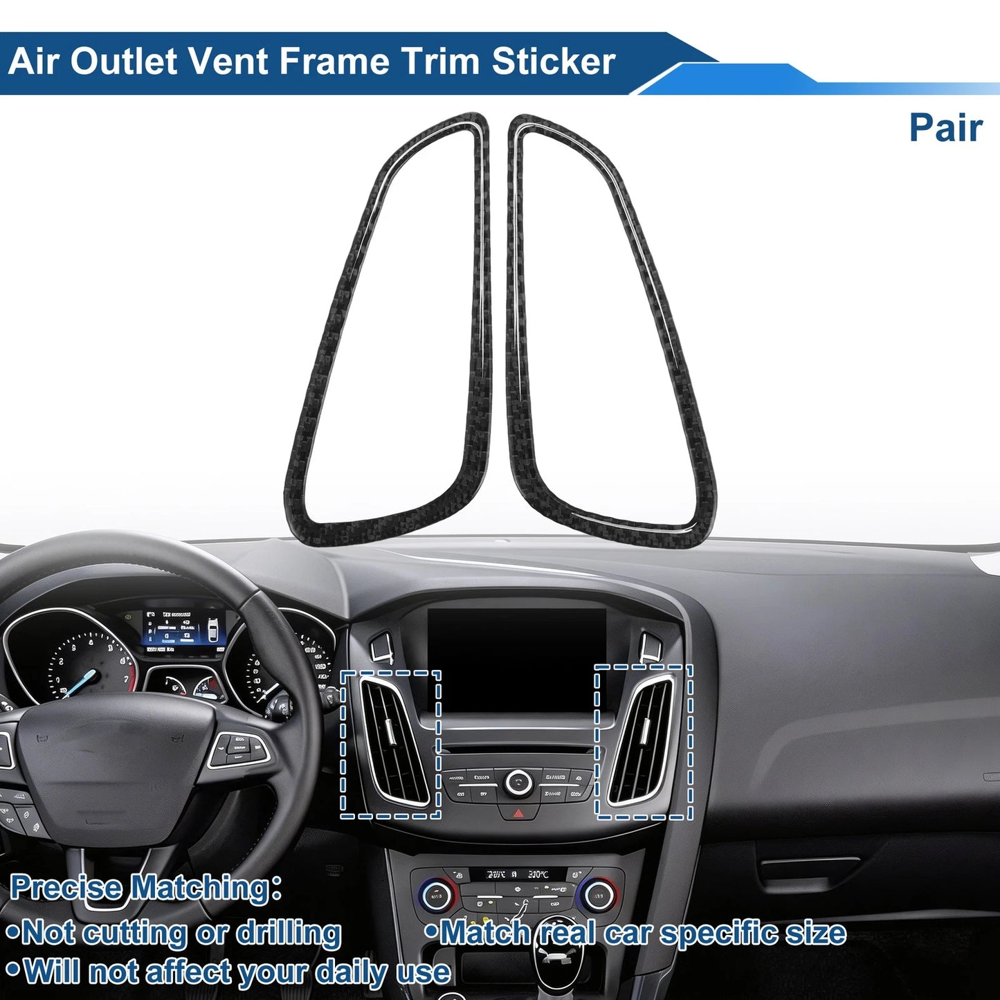 Air Condition Outlet Vent Trim Cover Frame for Ford Focus (2012–2018)