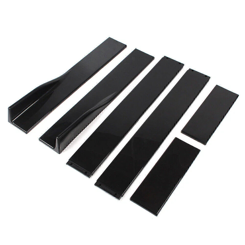 Universal Car Side Skirt Extension Rocker Panel Splitters Lip 78.7" Black