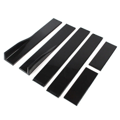 Universal Car Side Skirt Extension Rocker Panel Splitters Lip 78.7" Black