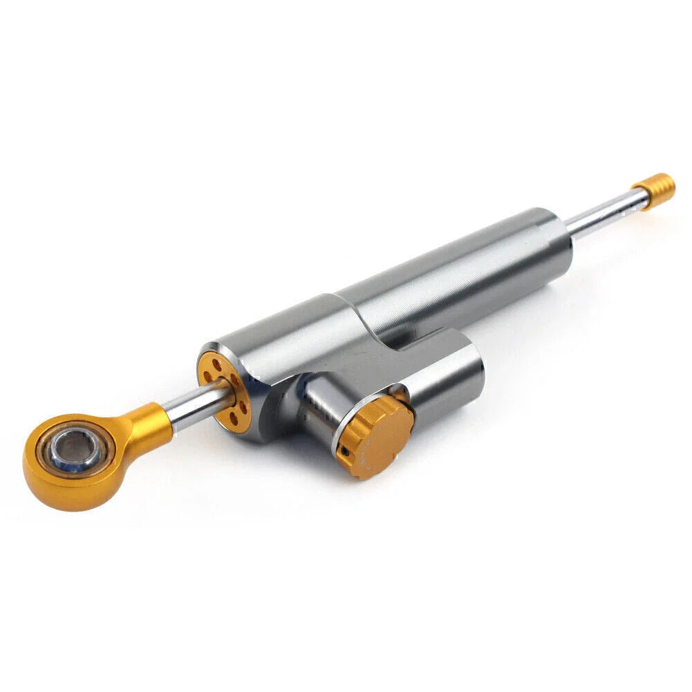 Universal Adjustable Steering Damper for Motorcycle - Gray Gold