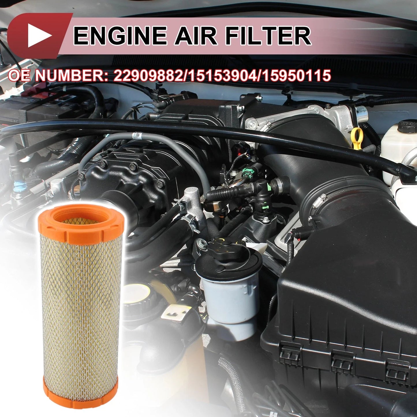 Car Engine Air Filter for Chevrolet Express 1500 4.3L 5.3L (2001-2014) 1 x
