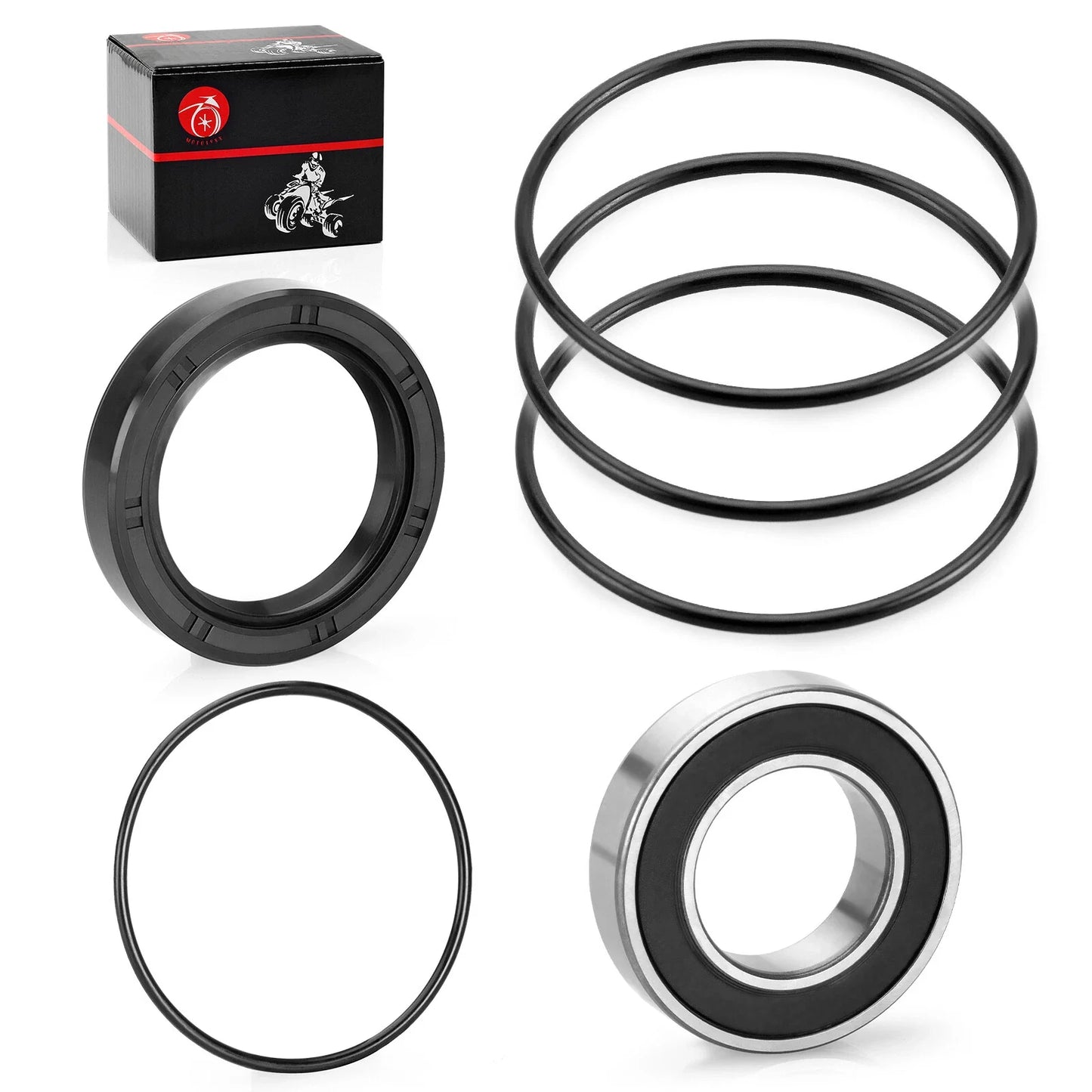 Rear Left Axle Wheel Bearing + Seals for Honda Rancher 350 TRX350 (2000–2006)