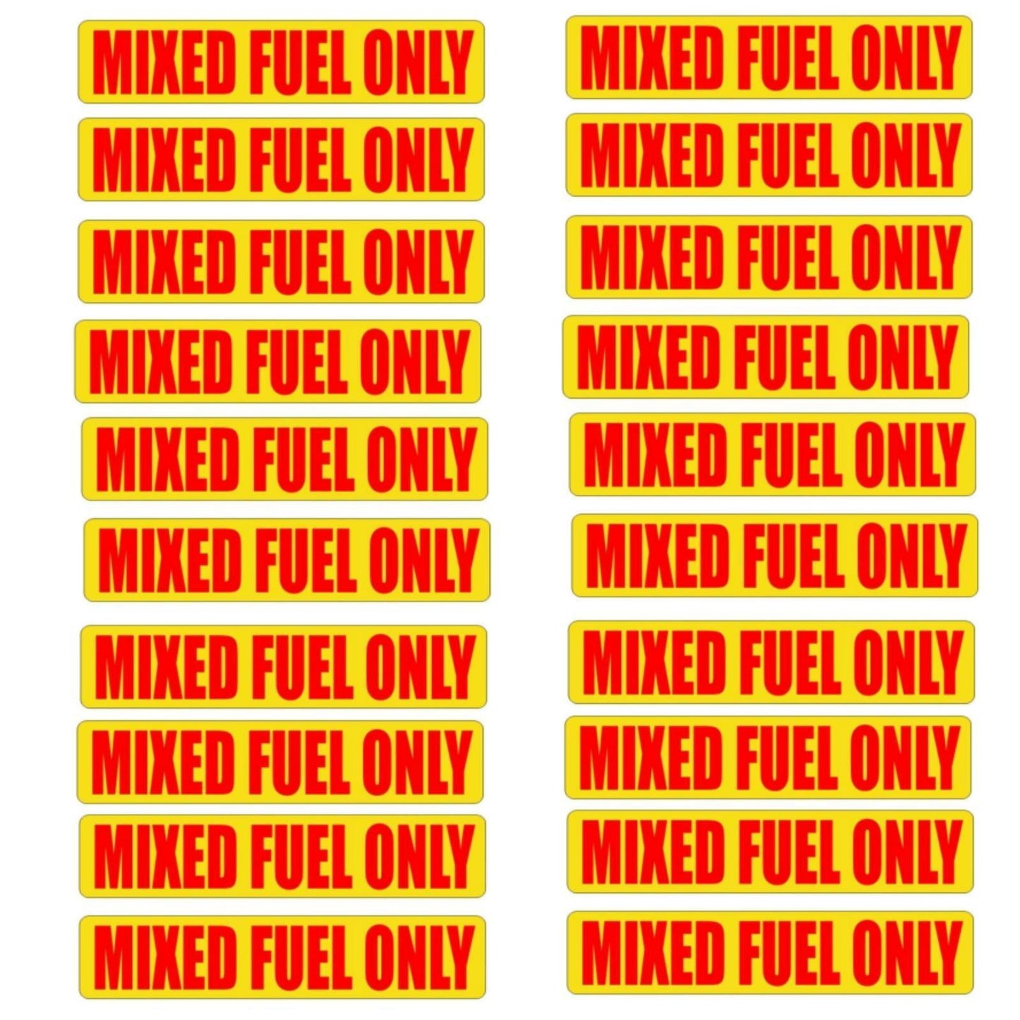 20x Vinyl Decals for 2-Stroke Fuel Mix Ratio