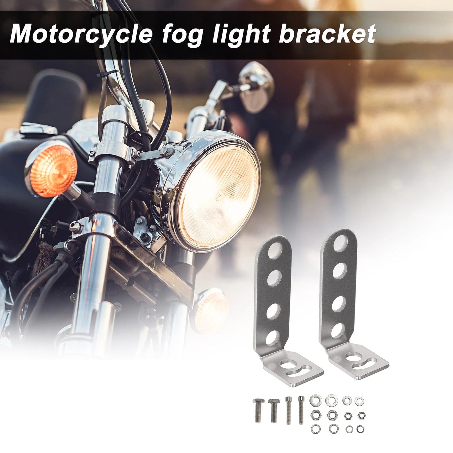 Set of 1 Light Bar Mounting Bracket for Motorcycle (Universal Fit)