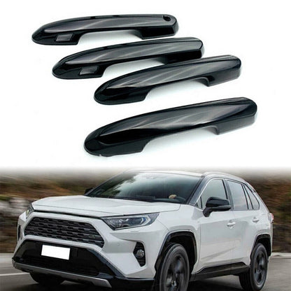 Black Door Handle Cover Trim for Toyota RAV4 (2019–2020)