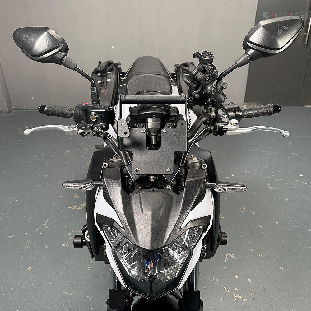 Windshield for Kawasaki Z650 (2017–2023) with GPS Sat Nav Extension Holder