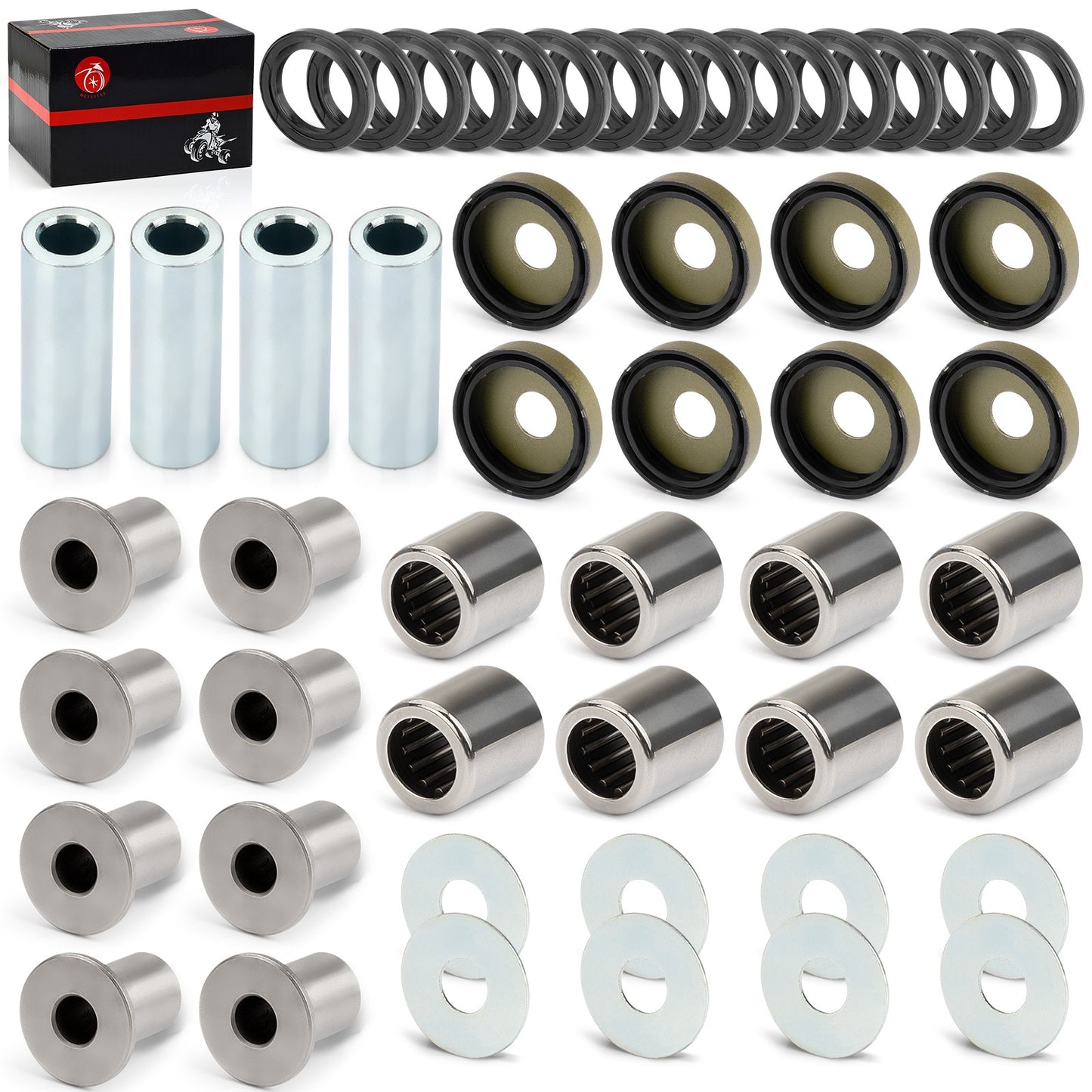 Front Upper Lower A-Arm Bushing Kit for Kawasaki KFX400 (2003–2006)