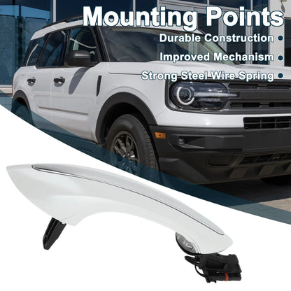 Rear Right Exterior Door Handle for BMW F07 F10 White Silver Tone
