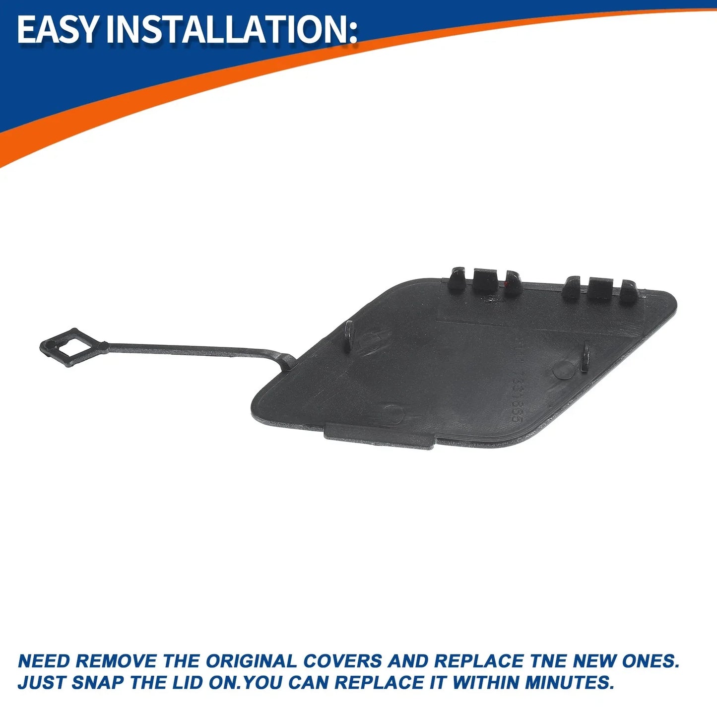 Tow Hook Cover Front Right for BMW 535i Orion Silver