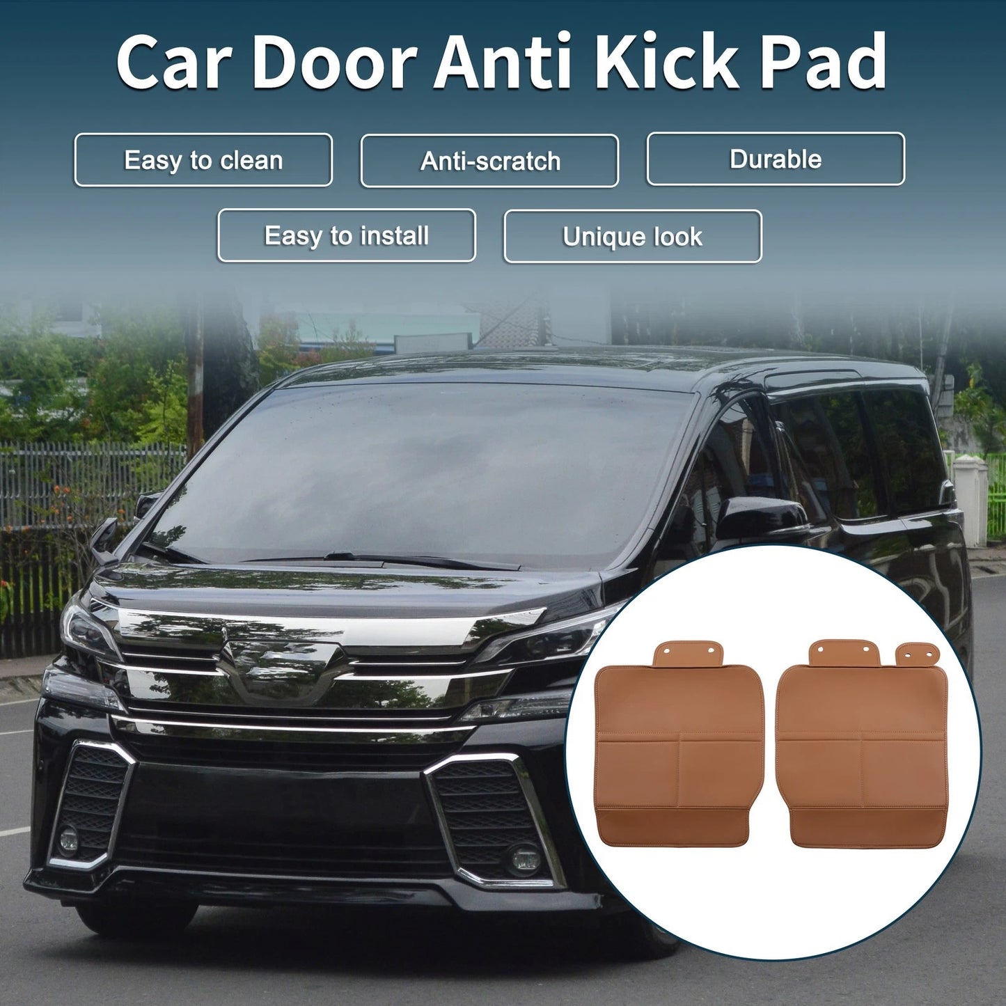 Set of 2 Anti Kick Pad Stickers for Toyota Vellfire Alphard 40 Series