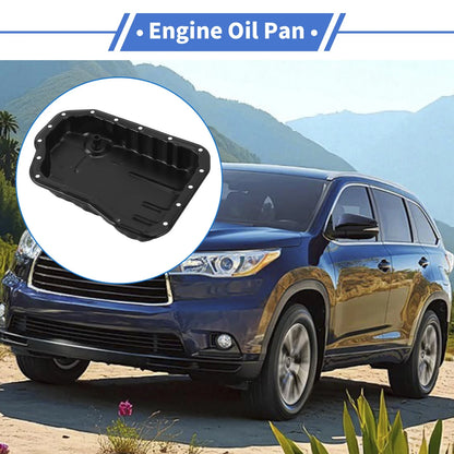 1 Pc Engine Oil Pan No.3510648020 for Toyota Highlander (2015–2021) Steel Black