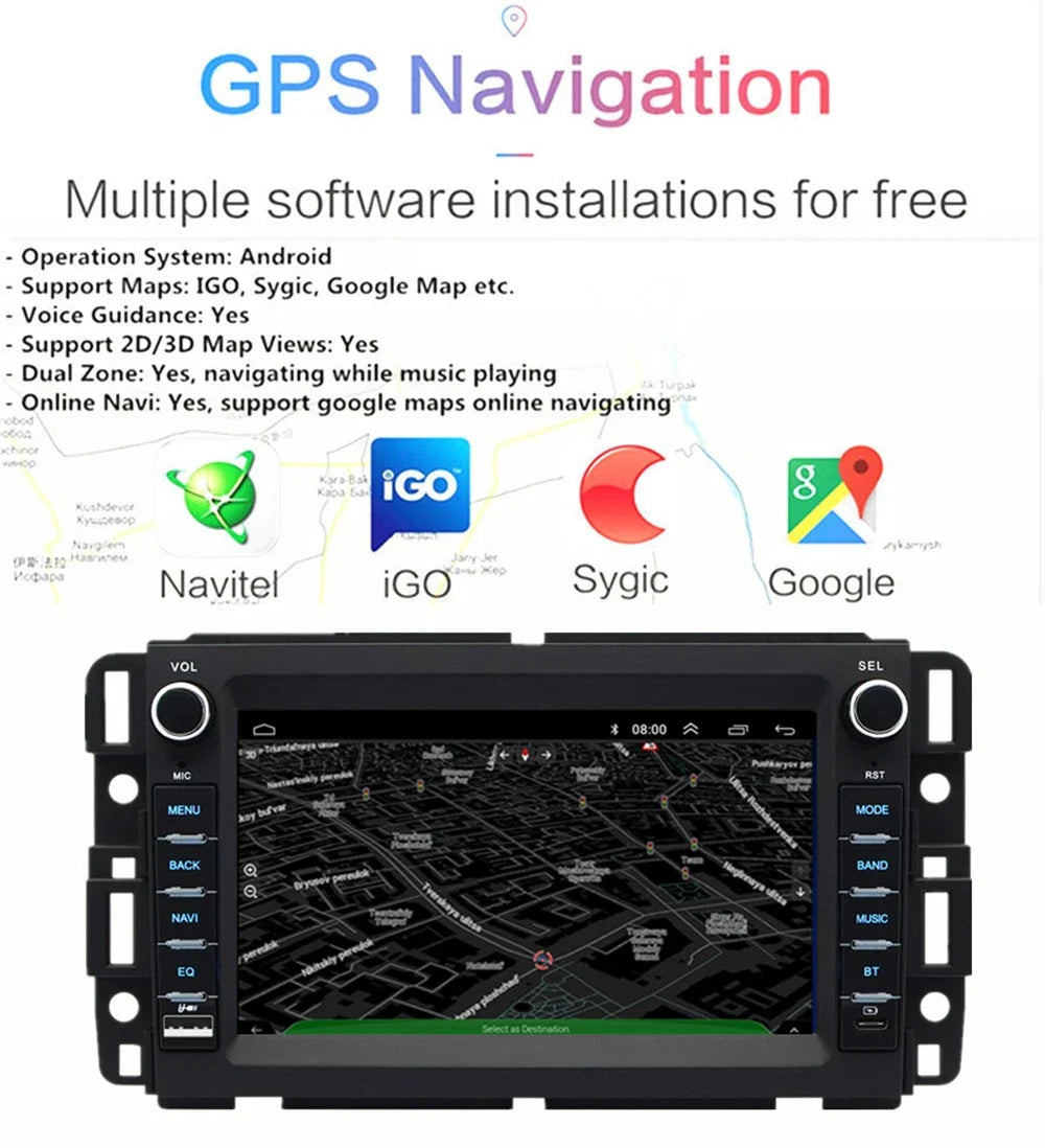 7'' Car Stereo Radio Head Unit for Chevrolet Tahoe, Hummer H2 (2007-2014)