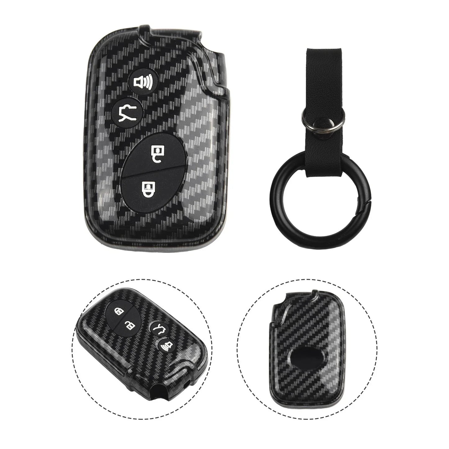 Key Cover Key Case Accessories Black 1 Pc