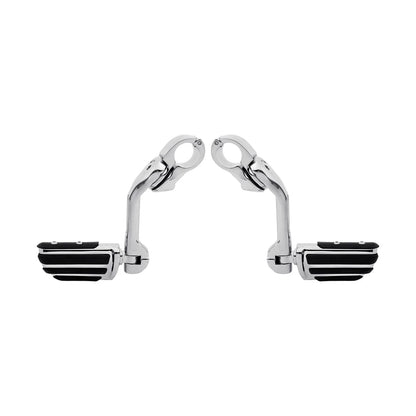 1 1/4" Long Angled Mount Highway Foot Pegs for Harley Touring Softail Sportster