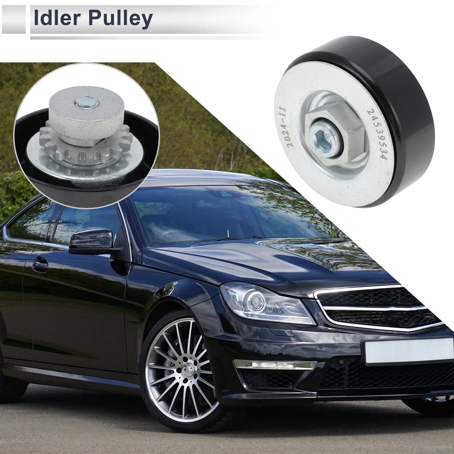 Drive Belt Idler Pulley for Chevrolet Spark (2010-2015) Black 1 x Piece