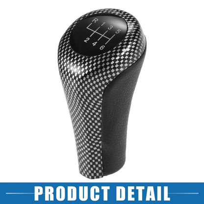 6-Speed Manual Gear Shift Knob for BMW 1 Series E81 Black Silver Tone