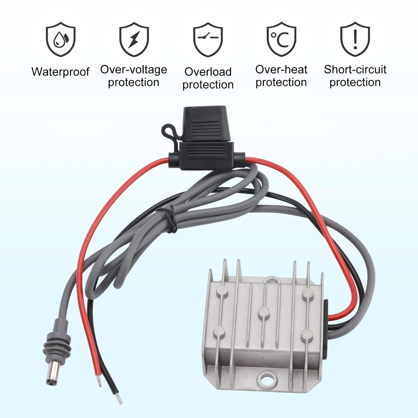 DC Adapter 12V 24V to 30V 3.5A 105W Step Up Converter with Fuse