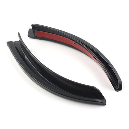 Black ABS Front Water Rain Gutter Extensions for Jeep Wrangler (2018-2021)