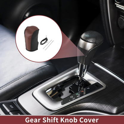 1 Pc Gear Shift Knob Cover for Nissan Murano (2009–2013) Black Brown