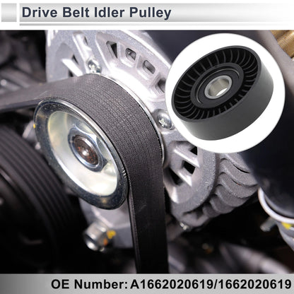 Drive Belt Idler Pulley for Mercedes-Benz A-Class (1997–2014) No.A1662020619