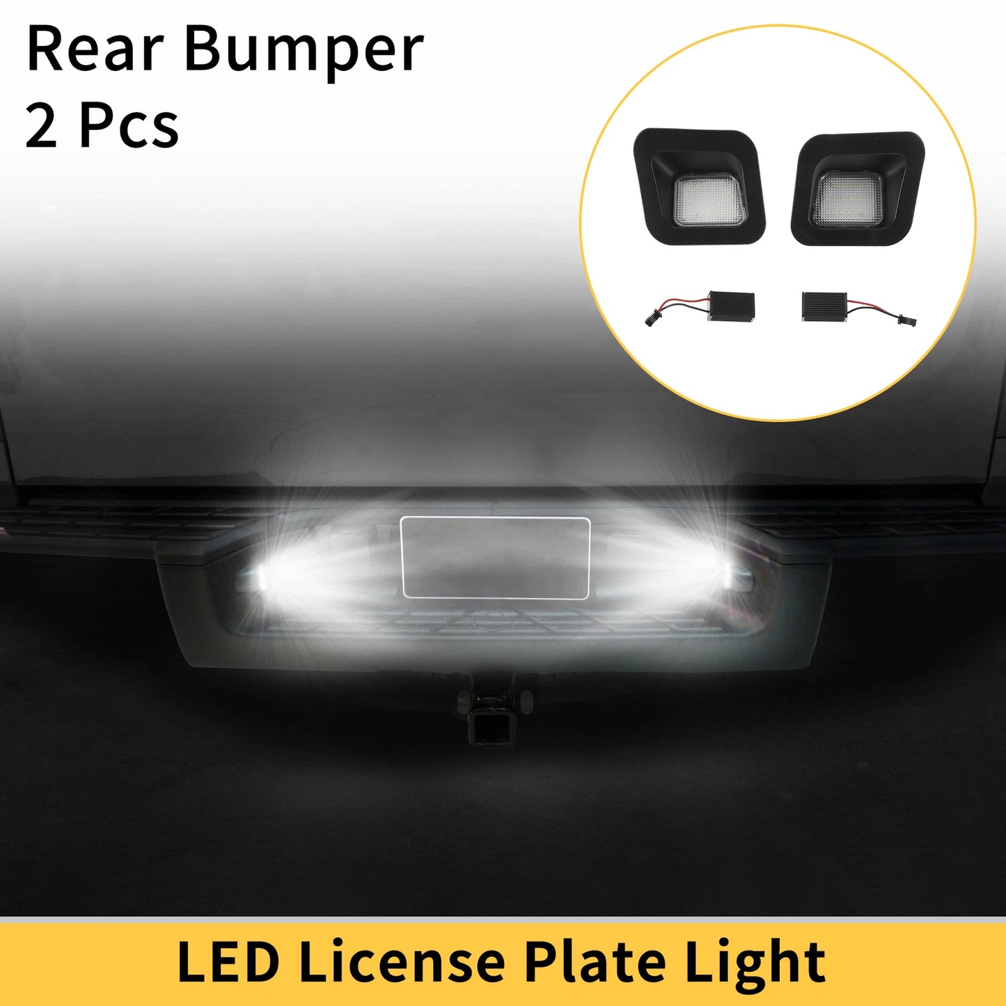 2pcs License Plate Light for Dodge Ram 1500 2500 3500  White Lens
