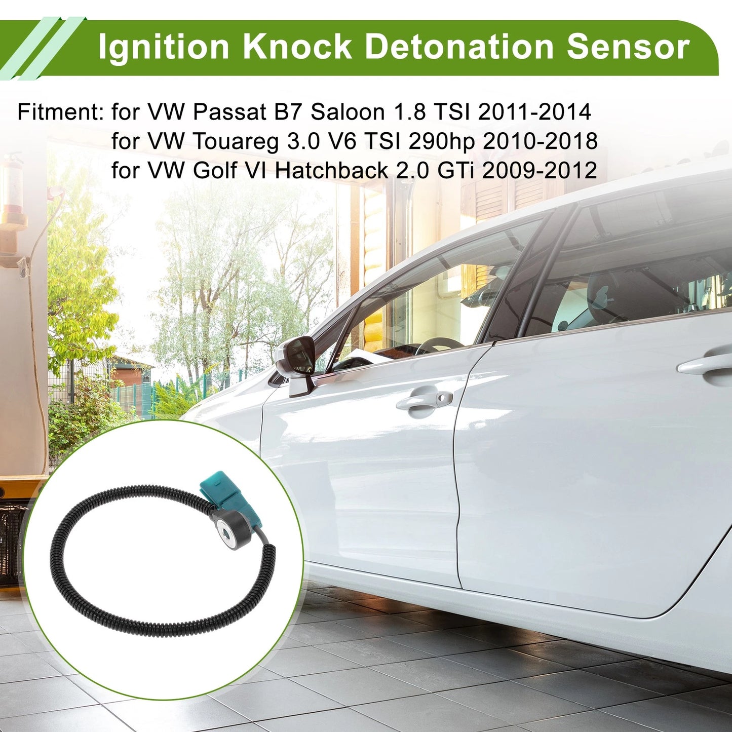 Ignition Knock Sensor No.06E905376A for VW Passat B7 (2011–2015)