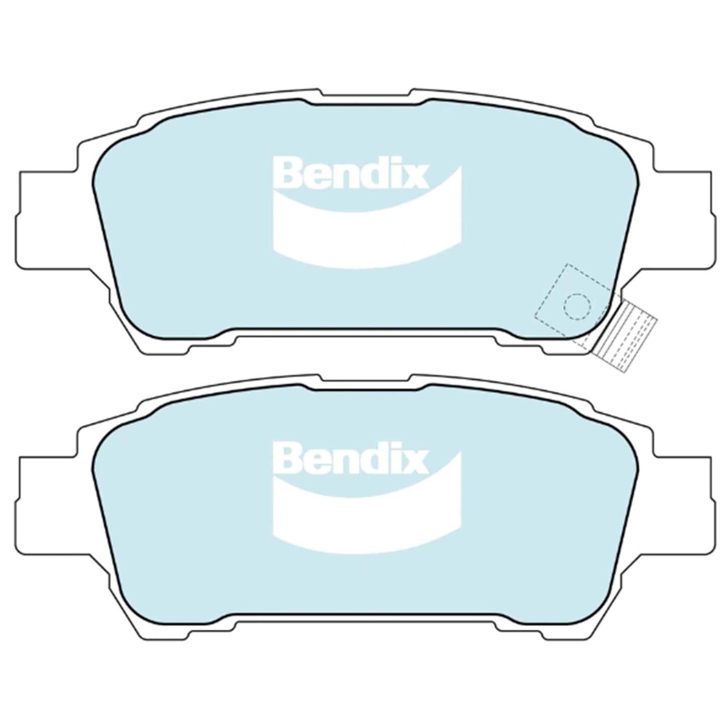Set of 4 Bendix Rear Disc Brake Pads for Toyota Avensis (2001–2010)