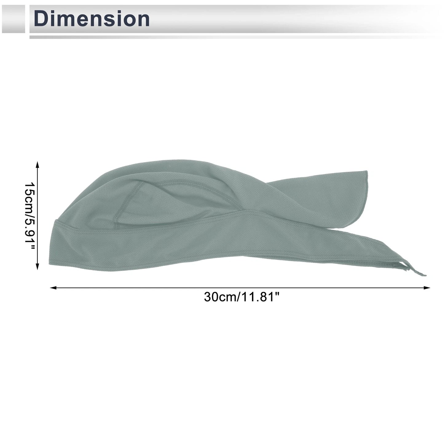 Cycling Hat for Universal Fit (30x15cm) - Sweat Wicking, Breathable, Light Gray