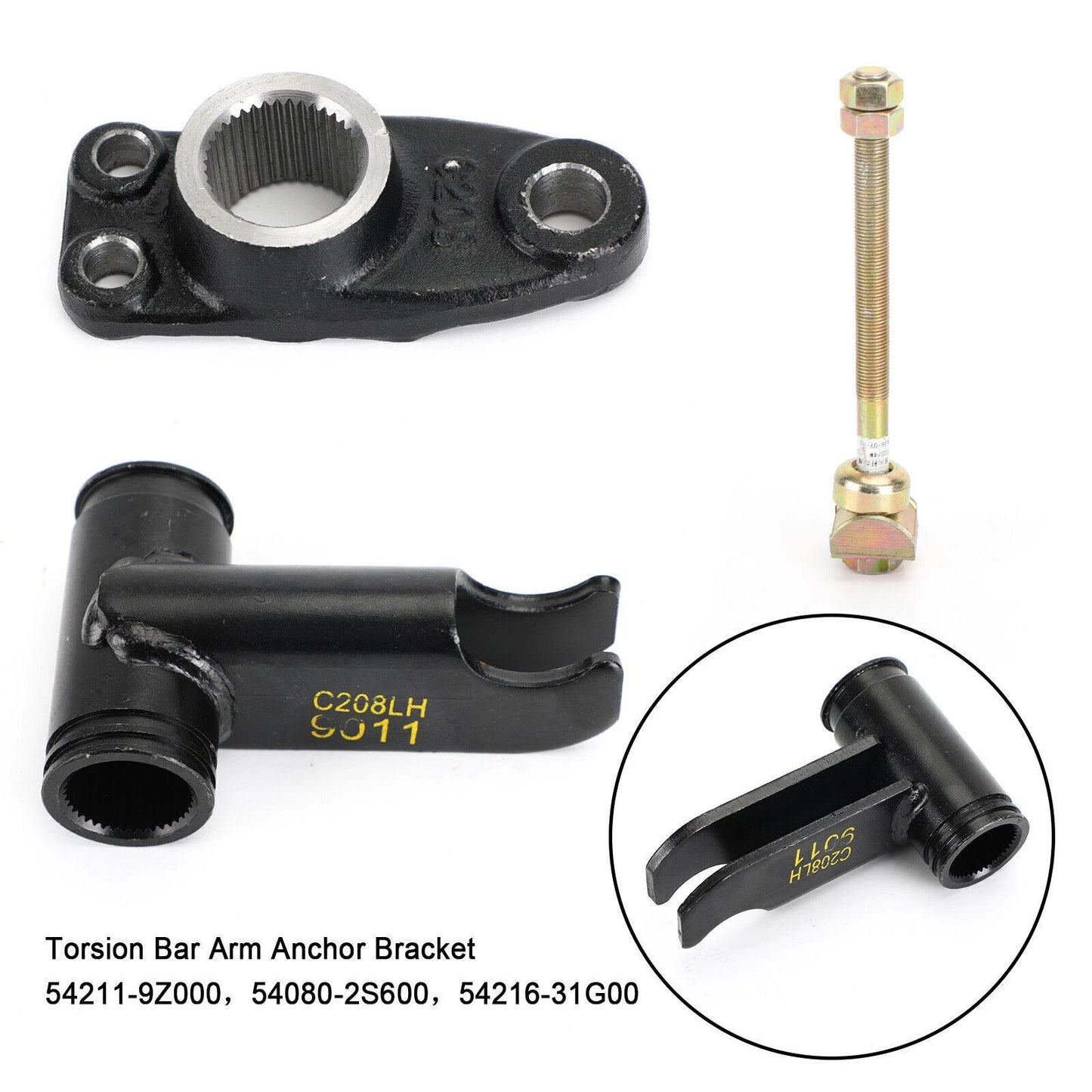 Left torsion bar anchor bracket arm for Xterra Frontier V6 (1999–2004)