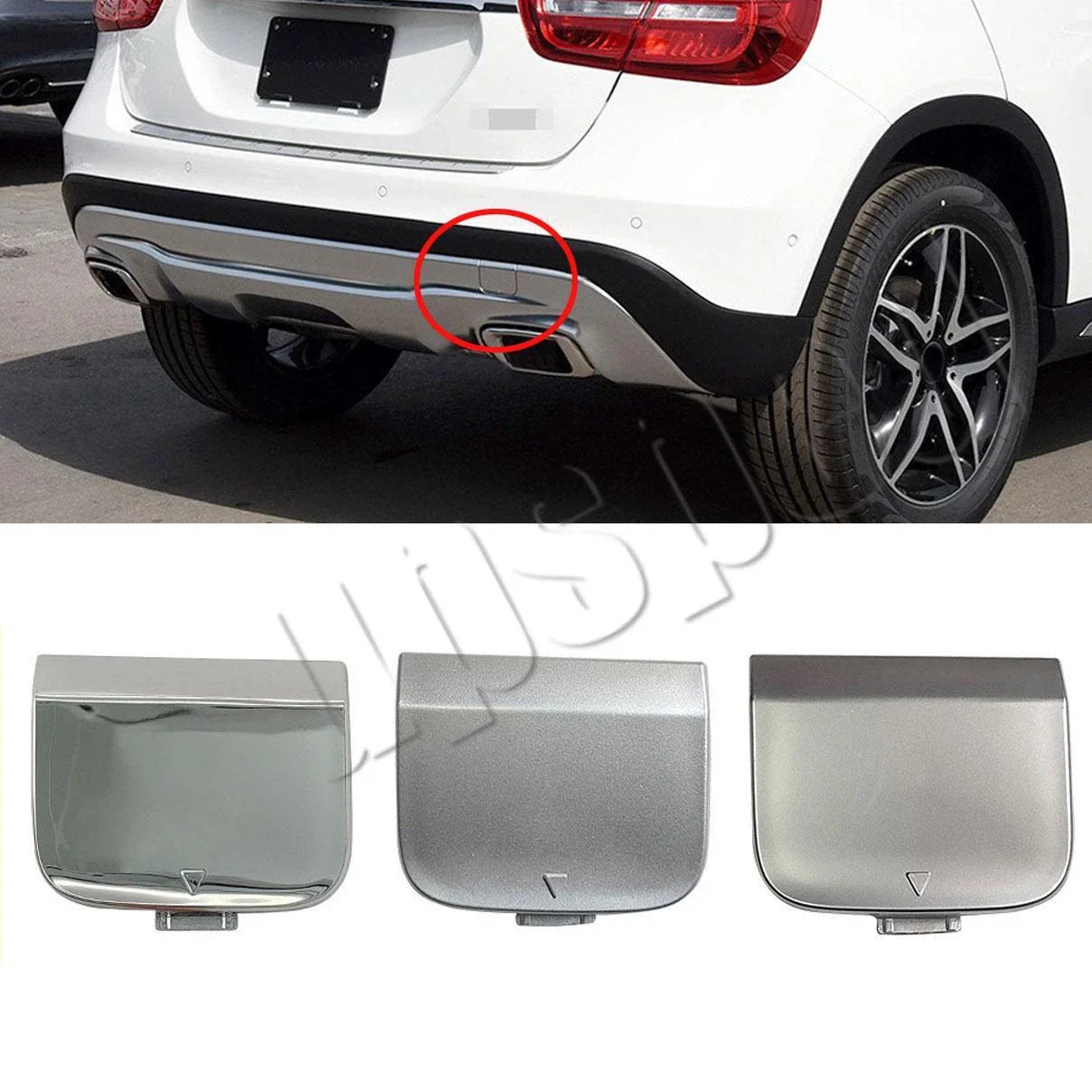 Rear Bumper Tow Hook Eye Cover Cap for Mercedes-Benz GLA-Class (2014–2017)