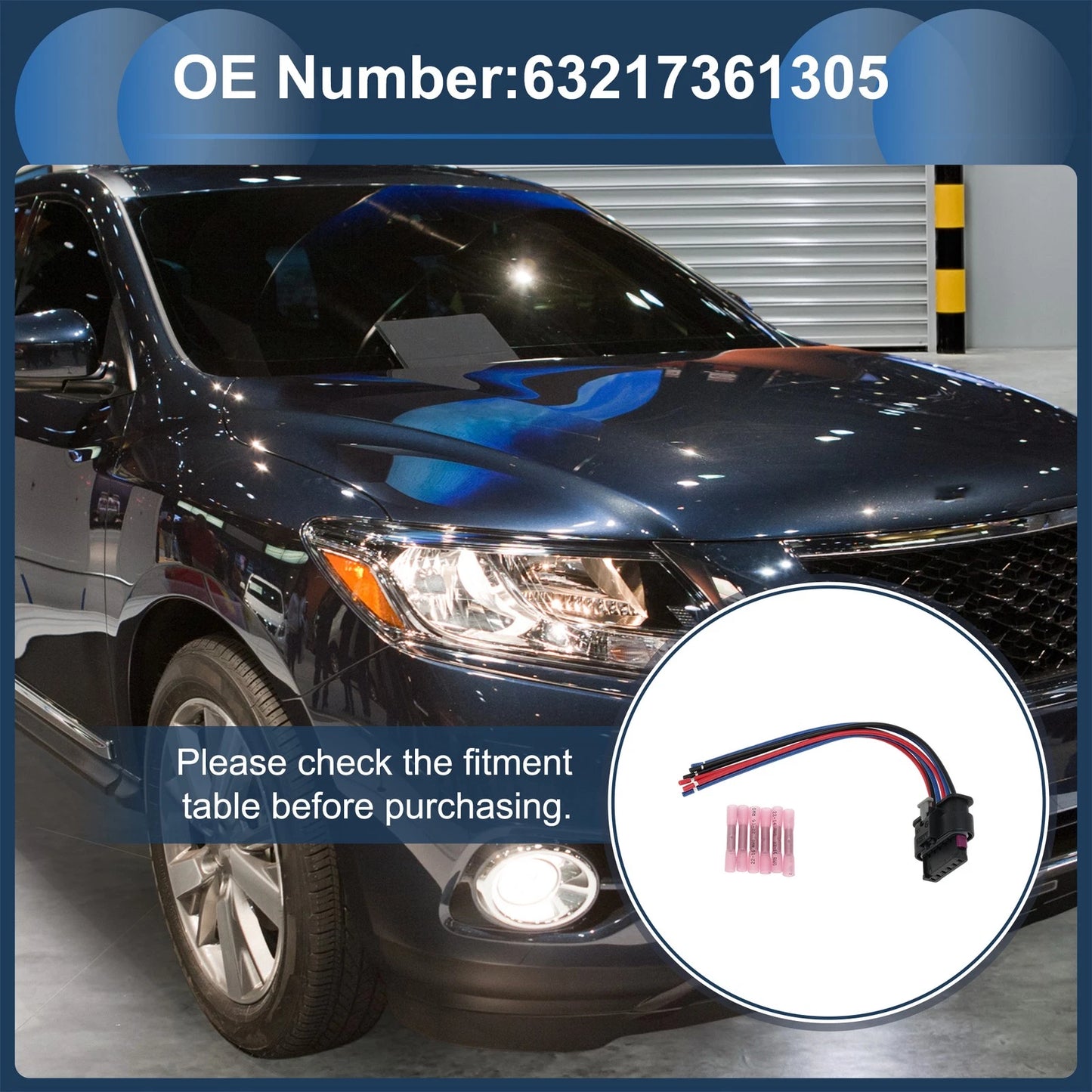 Headlight Wiring Harness Assembly No.63217361305 for Mini Cooper F55 F56 (2013–2017)