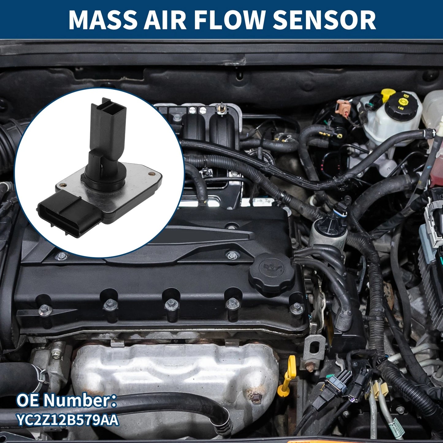Mass Air Flow Sensor Meter No.YC2Z12B579AA for Ford Excursion (2000–2005)