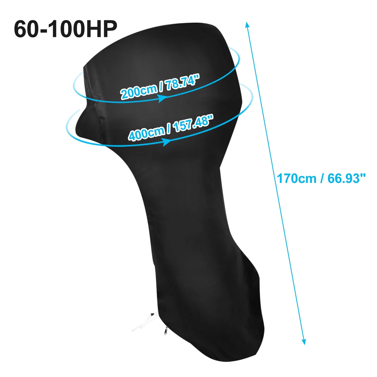 420D Oxford Cloth Outboard Motor Cover for Up to 100HP (Fits 60-100HP)