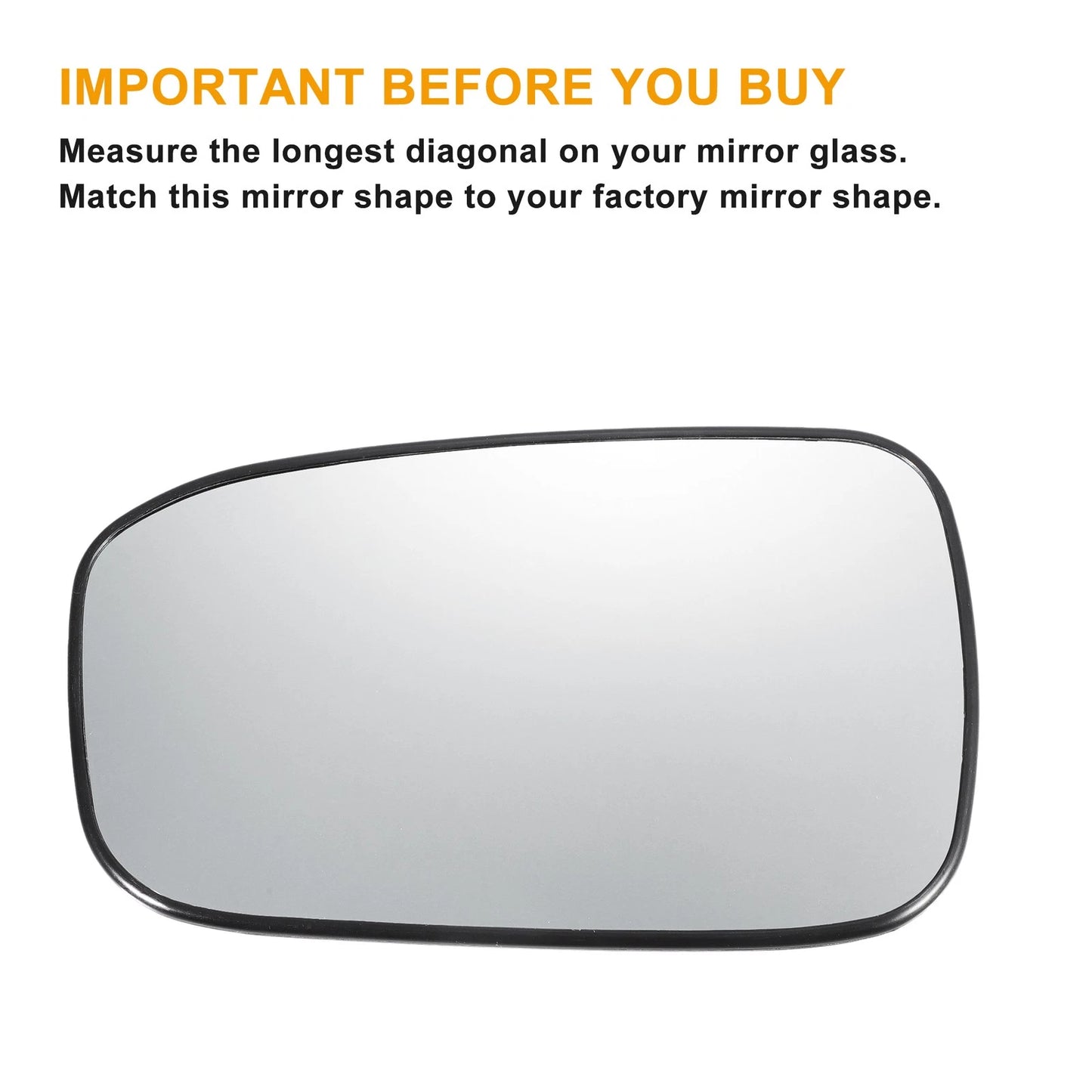 Left Side Heated White Mirror Glass for Honda Accord (2003–2007)