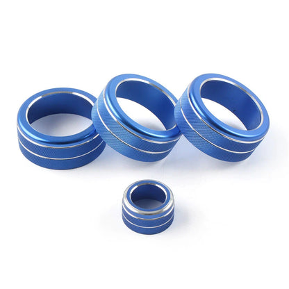 4pcs AC Climate Control Knob Ring Covers for Honda Civic (2022 - Present) Blue