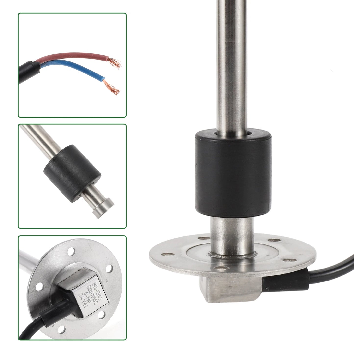 Fuel Sending Unit and Gauge Kit 0-190 Ohm for Boat Car Vehicle (0-190)