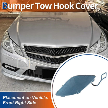 Front Car Bumper Tow Hook Cover for Mercedes-Benz E350 (2010-2014) Blue