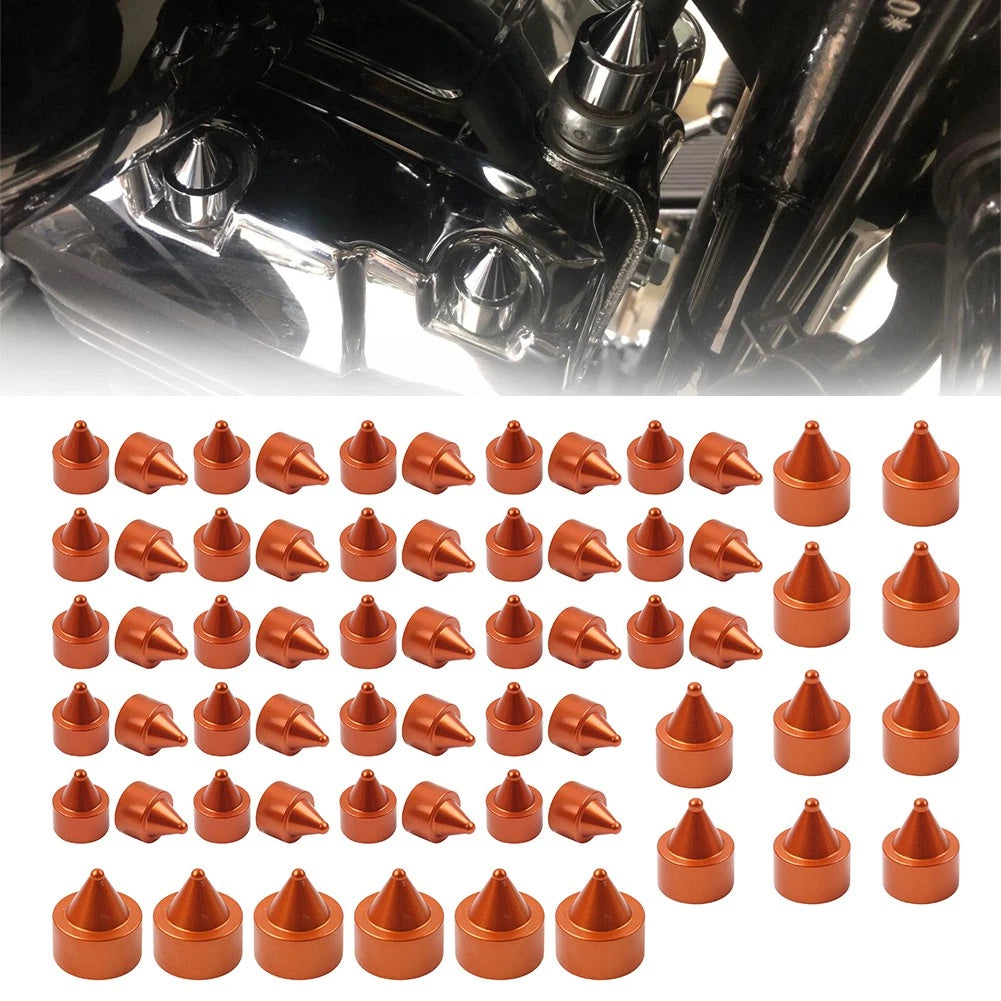 60x Engine Bolt Caps Cover Kit for Harley Softail Dyna Wide Glide (2012–2023)