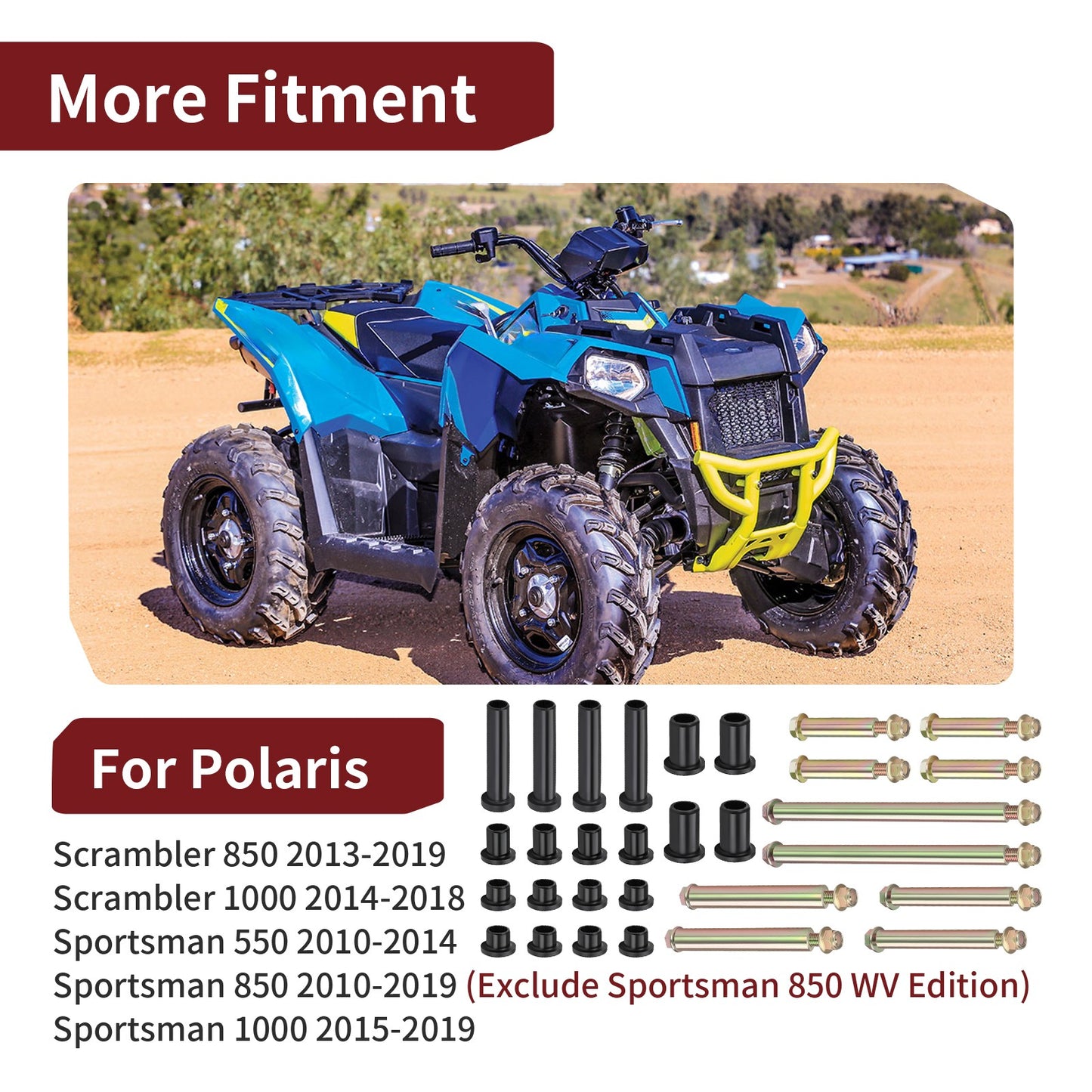 Rear A-Arm Bushings Kit for Polaris Sportsman 550 (2010–2014)