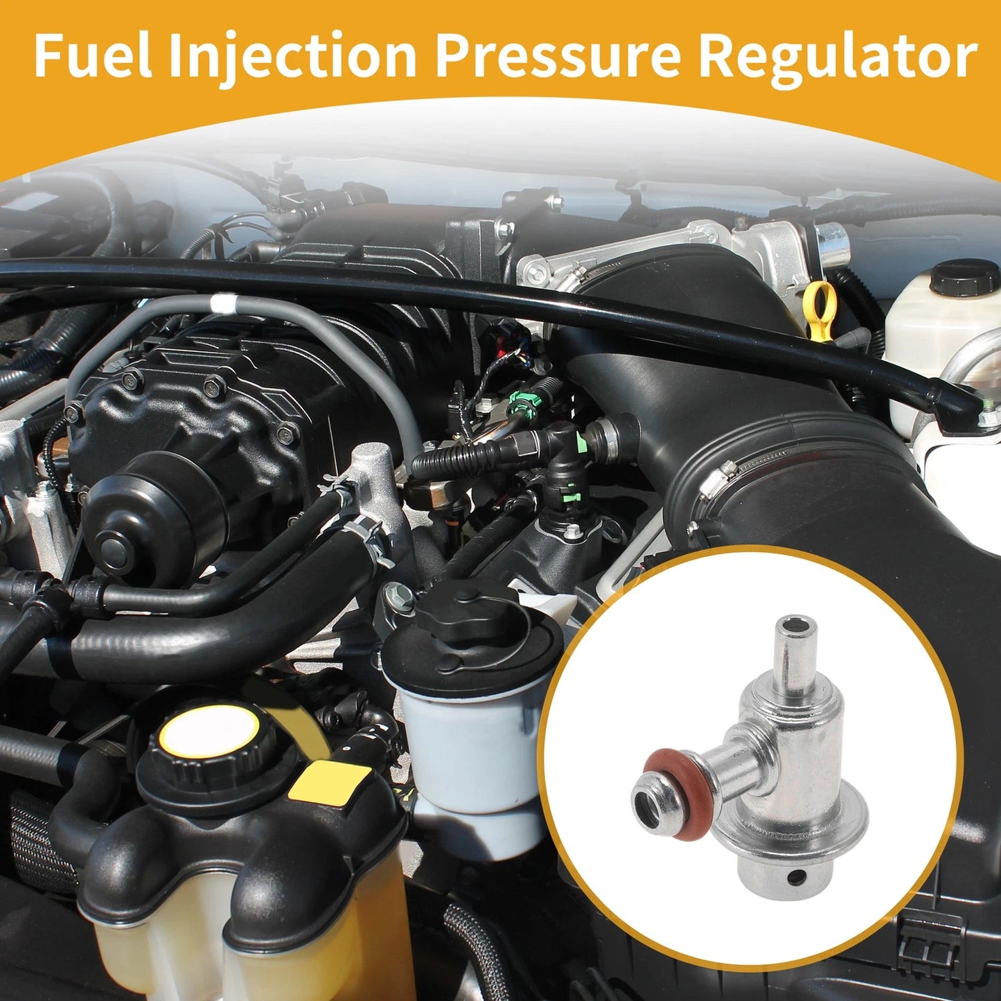Fuel Pressure Regulator for Suzuki GSX-R600 (2001–2003) No. 15410-35F00 Metal 20-70 Psi