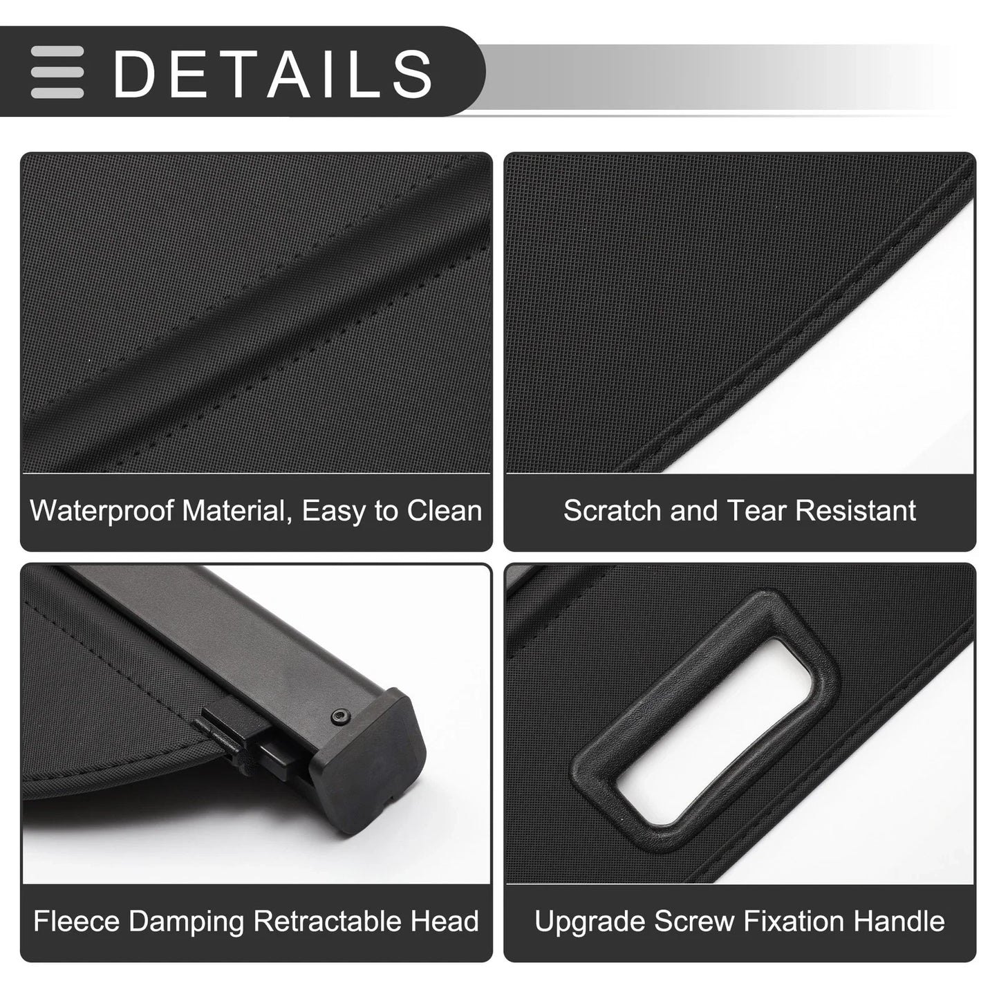 Retractable Cargo Cover for Lexus NX NX250 NX350 NX350h (2023-2024) Gloss Black