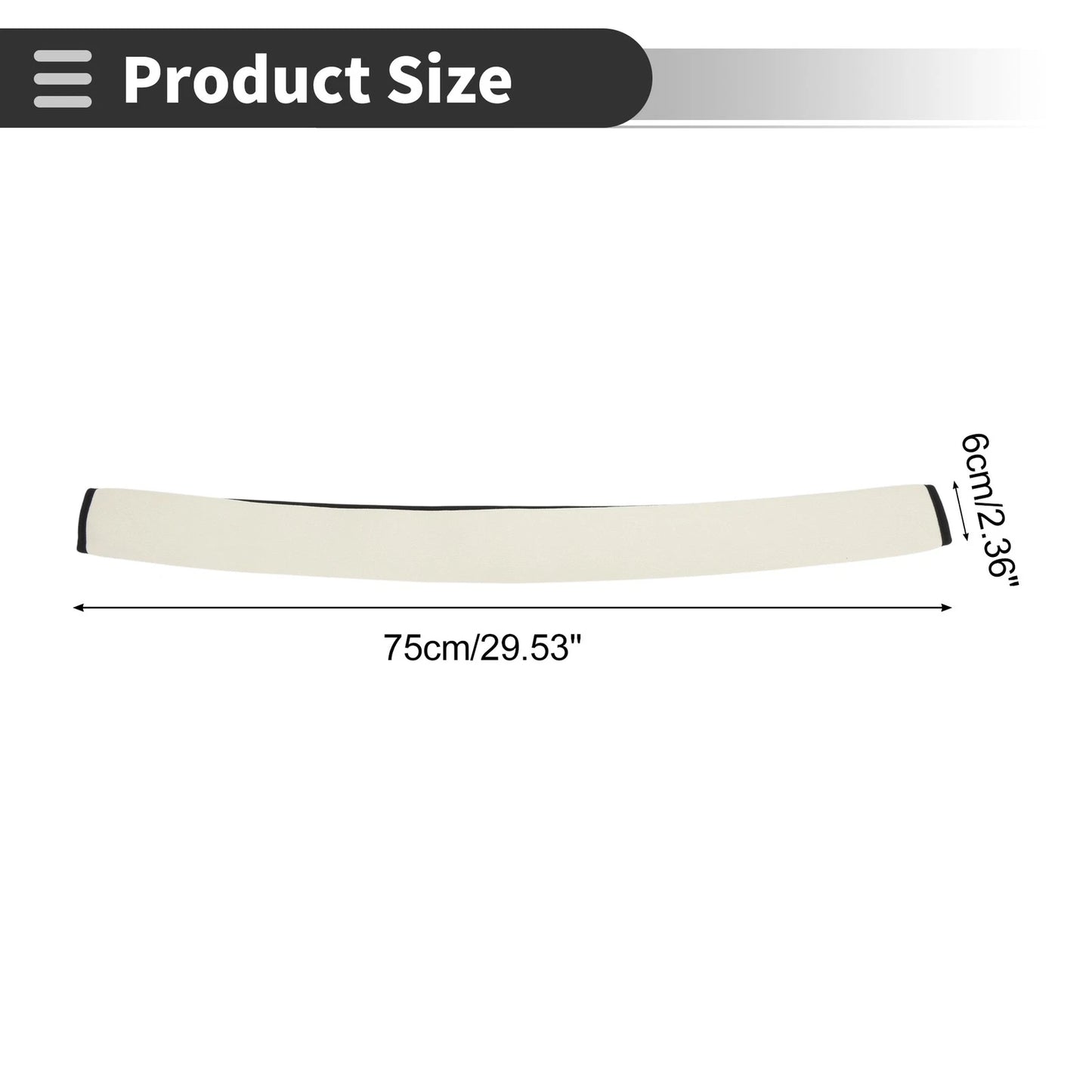 Beige Seat Belt Cover Pad for Universal Fit (75cm)